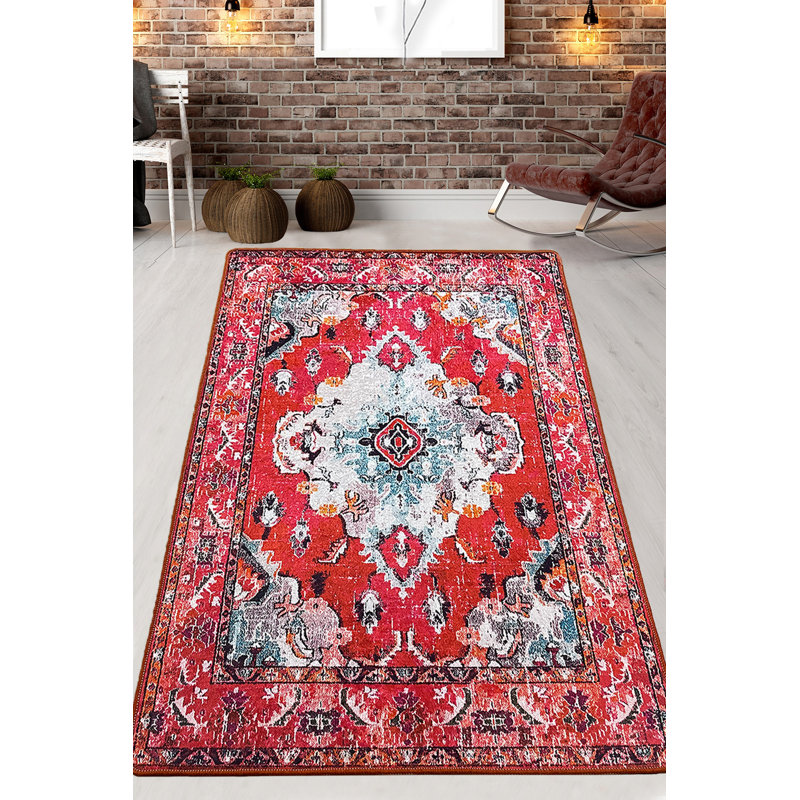 Luxurious Area Rug, 100% Polyester, 4.6 x 6.2 ft | Antibacterial, Non-Slip Underside, 0.4 in Pile Height | Machine Washable, Durable Design, Perfect for Living Room & Bedroom Décor | Soft & Easy to Clean