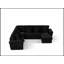 Canapé d'angle en velours côtelé ultra doux en forme de U de 103 pouces avec rangement et lit gigogne, table basse d'angle avec porte-gobelet et port USB