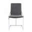 Ensemble de 2 chaises d'appoint en velours gris et finition chromée Zlatan