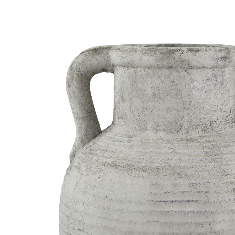 Catheline Handmade Ceramic Table Vase, 42cm H x 26cm W x 26cm D, White