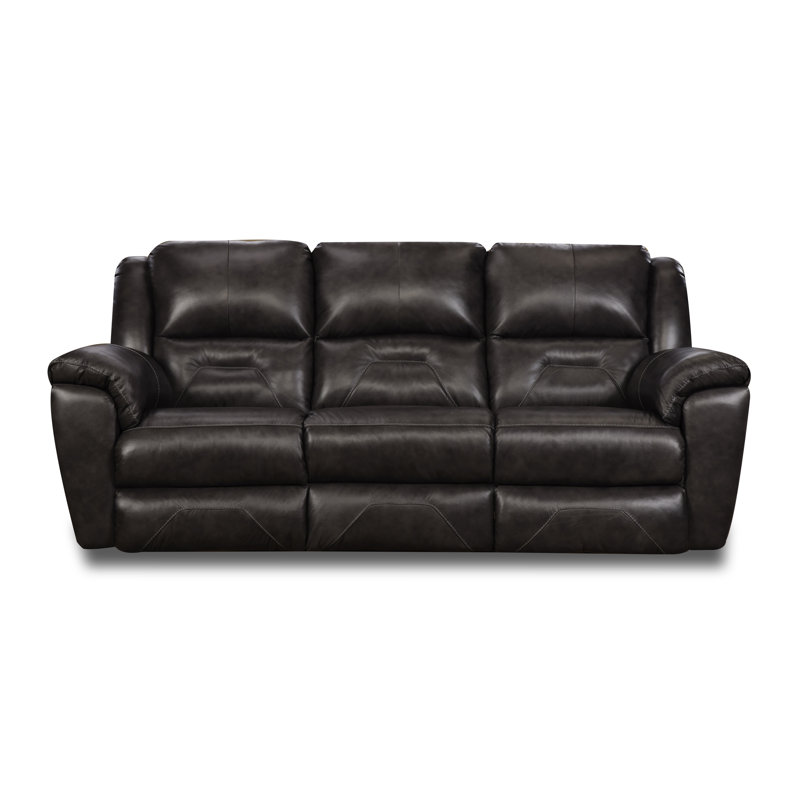 Pandora 92'' Leather Sofa, Manual, No