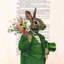Lapin avec fleurs - impression sur toile tendue-2059529834-2065398642-2065398646