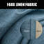 100% Blackout Curtains, Linen Textured, Grommet Top, Room Darkening Curtains & Drapes-353978417