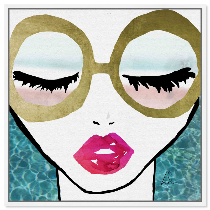 " Ready For The Water Golden " Painting Print, White, 40" H x 40" W x 2" D