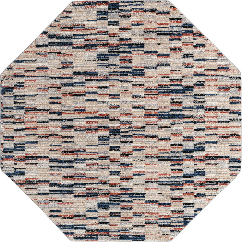 Tucson Abstract Indoor Rug, Octagon 7' x 7'