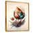 Toile avec cadre flottant or