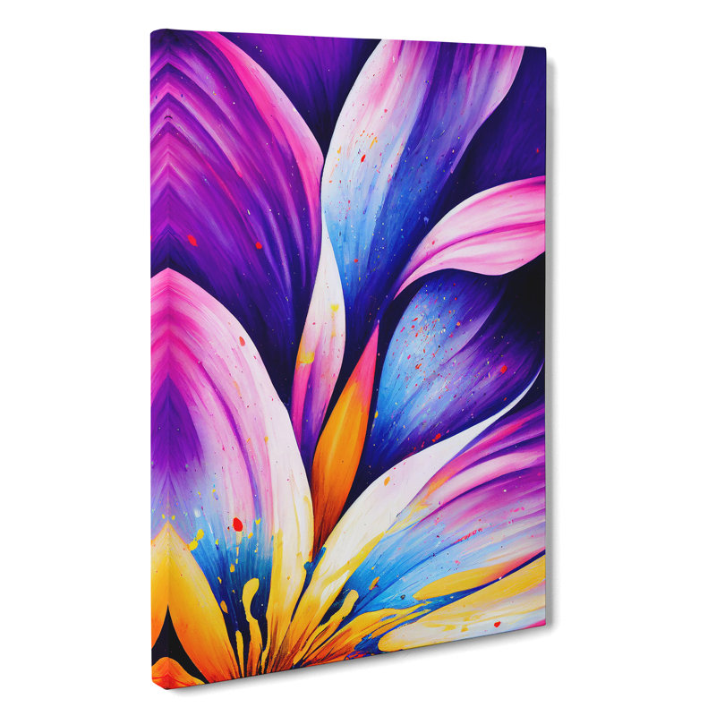 Paint Splash Flower No.3 Abstract - Wrapped Canvas, 50cm H x 35cm W x 3cm D