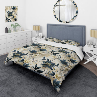 Ensemble de housse de couette Attenant Stillness Of Mind Floral Gardens I