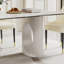 Table de salle à manger rectangulaire en verre trempé épais de 0,47 po avec base en acier au carbone (seulement tables, pas de chaises)-249019332