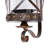 Metal Suspended Studded Fleur De Lis Indoor Outdoor Bronze Wall Sconce with Scroll Details