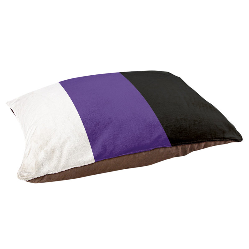 Coussin Washington, Très grand (l 50 po x P 40 po x H 7 po), Milieu violet / noir