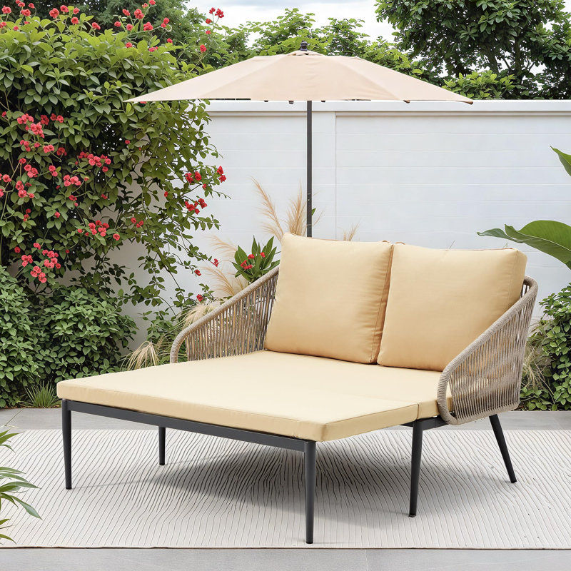 Méridienne d'extérieur double, Beige