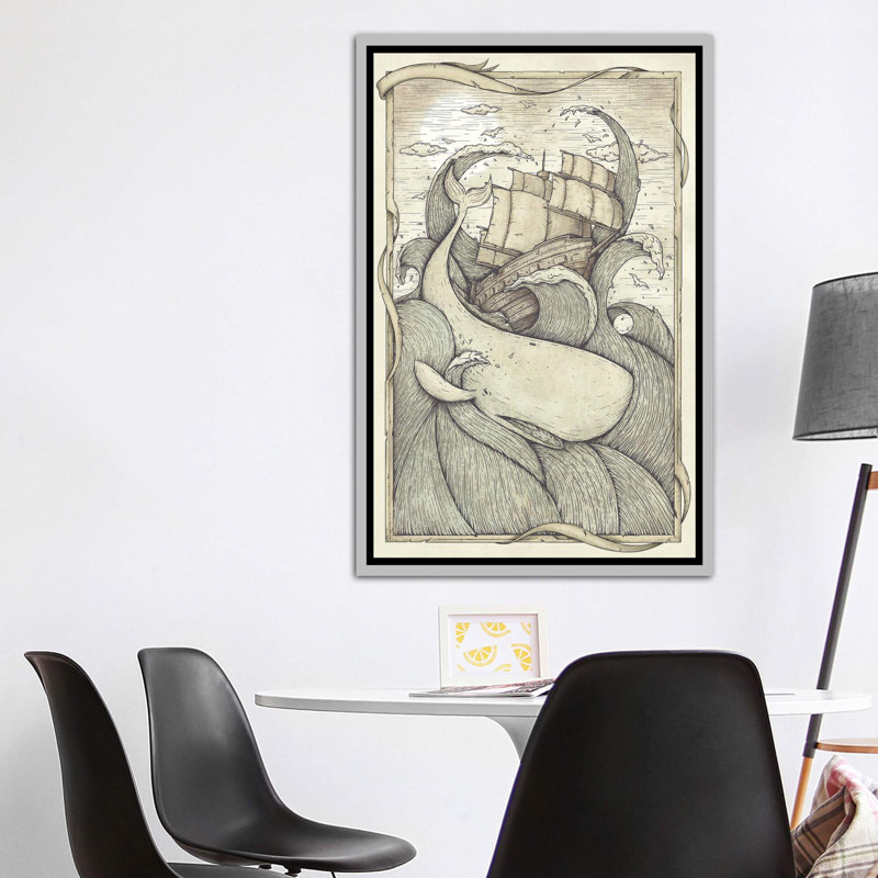 " The Battle " by Mike Koubou, 60" H x 40" W x 1.5" D, Silver Framed Canvas