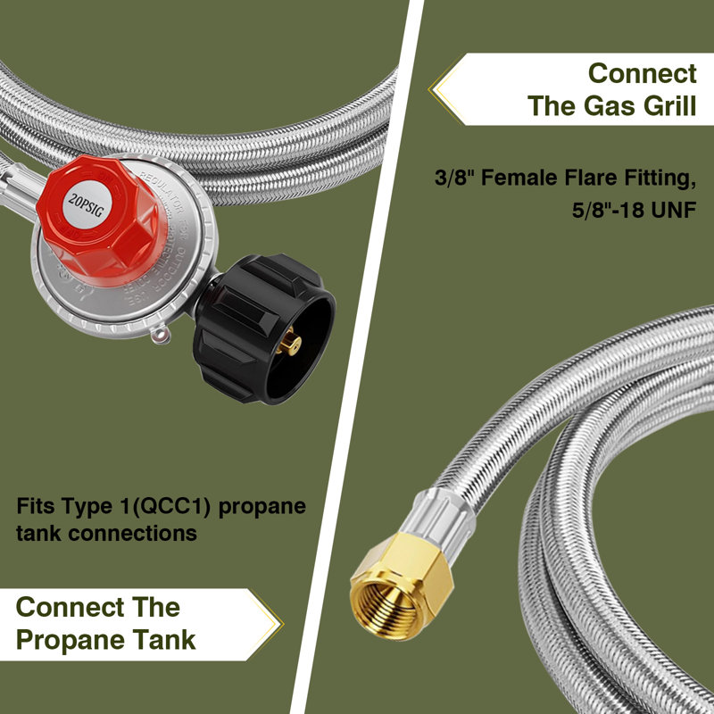 Poêle au gaz propane haute pression 200 000 BTU Bestfire, brûleur d'extérieur en fonte robuste avec régulateur réglable pour la cuisson et la préparation
