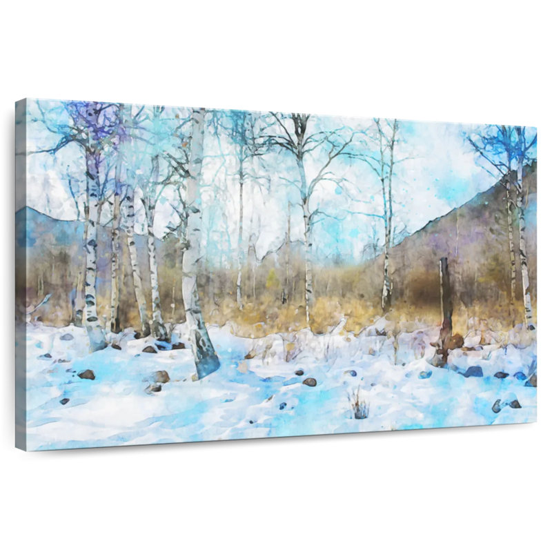 Harnek Winter White Trees, 20" H x 30" W
