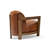 Ethan Top Grain Leather Armchair with Solid Wood Armrests