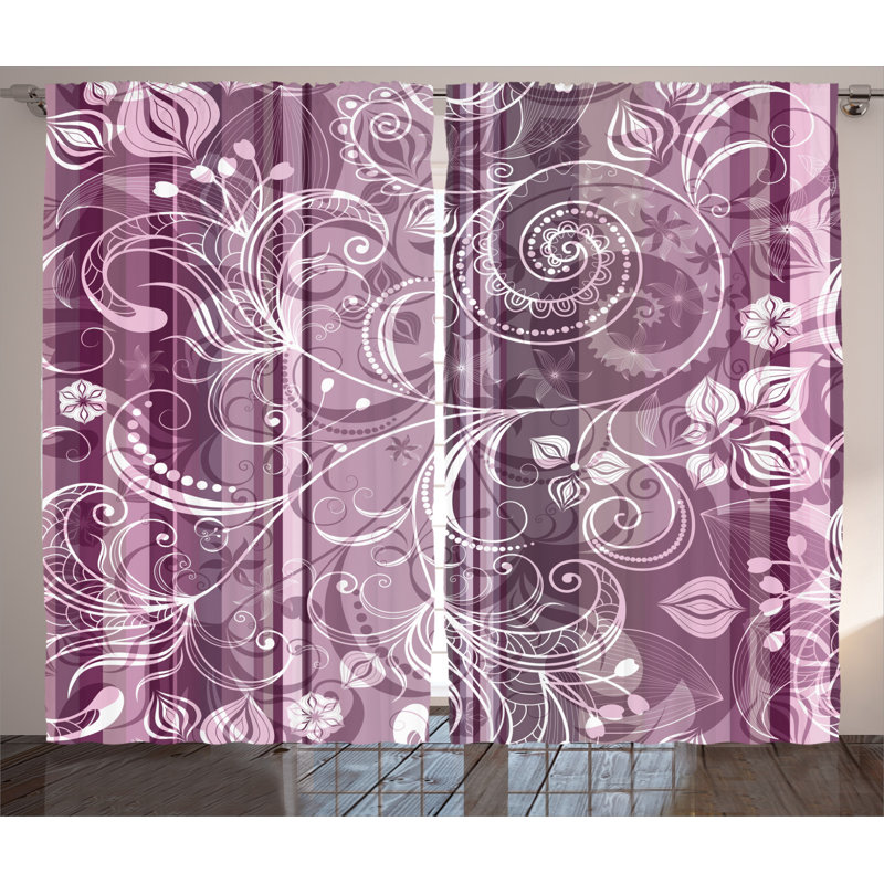 Grunge Semi-Sheer Rod Pocket Curtain Panels, 54" x 96"