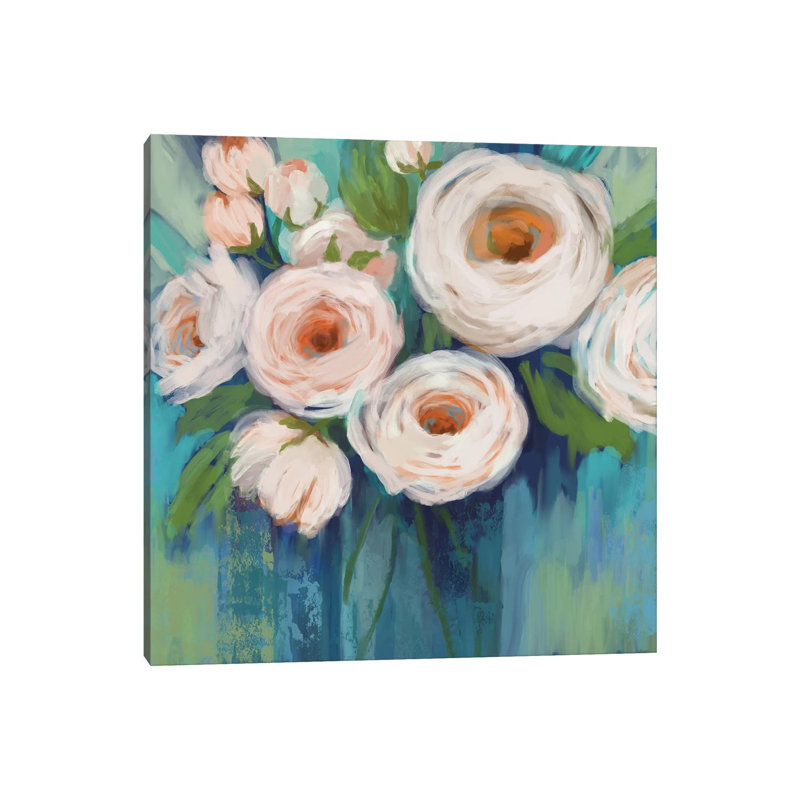 Flower Power 1 Piece Wrapped Canvas Wall Art, 30.48 cm H x 30.48 cm W