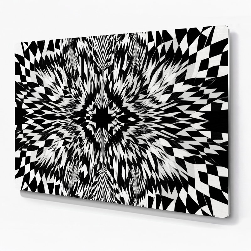 Art mural noir Op Art 1