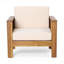 Fauteuils club d'extérieur en bois d'acacia avec coussins-169208220