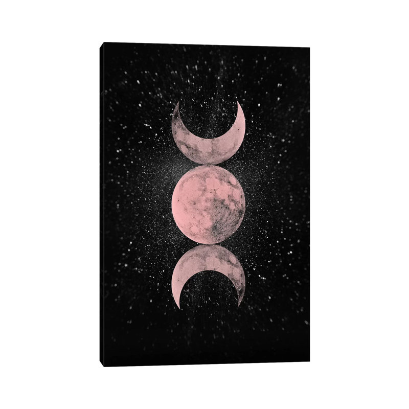 «Pink Moon Symbole» par Emanuela Carratoni, impression sur toile tendue, H 18 po x l 12 po x 1,5 po