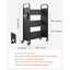 3-Tier Rolling Book Cart With V-Shaped Shelves, High Capacity And Silent Casters For Libraries And Home Use