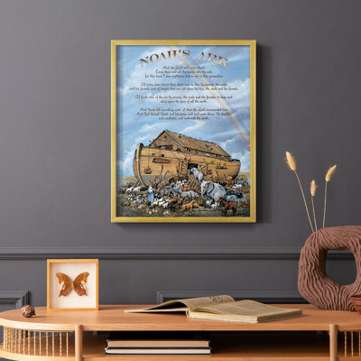 «Noah's Ark Genesis», reproduction encadrée - bois massif