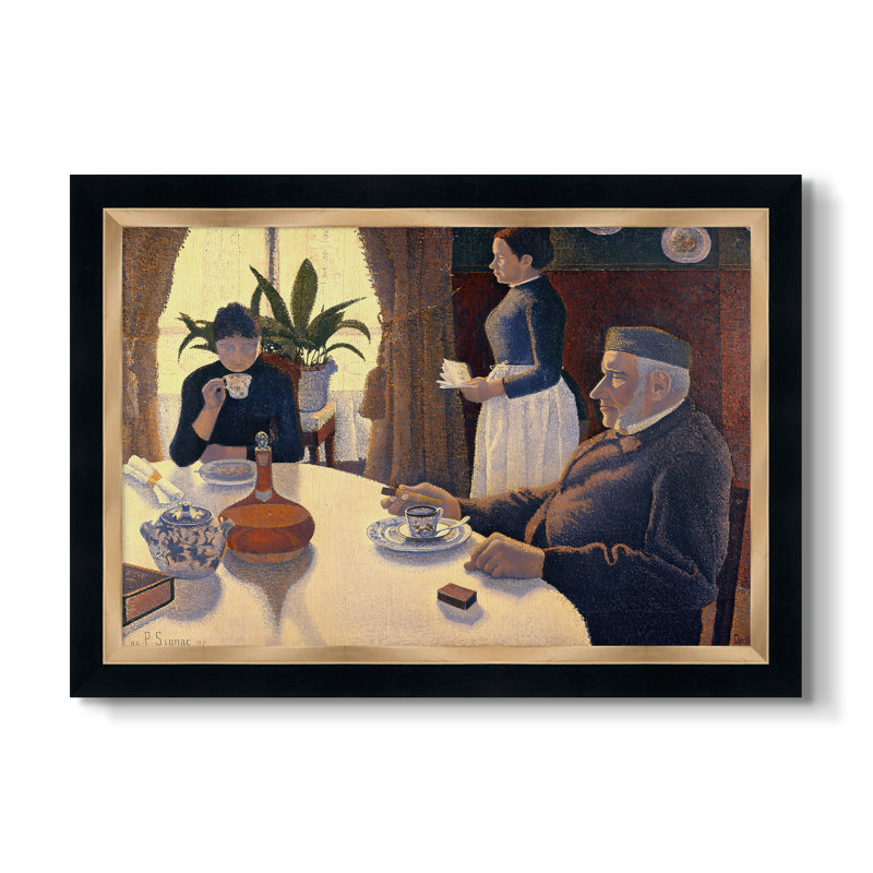 La salle à manger (déjeuner), 1886-1887 - Paul Signac - Toile encadrée sur mesure, 16x22 INNER SIZE, Framed Canvas