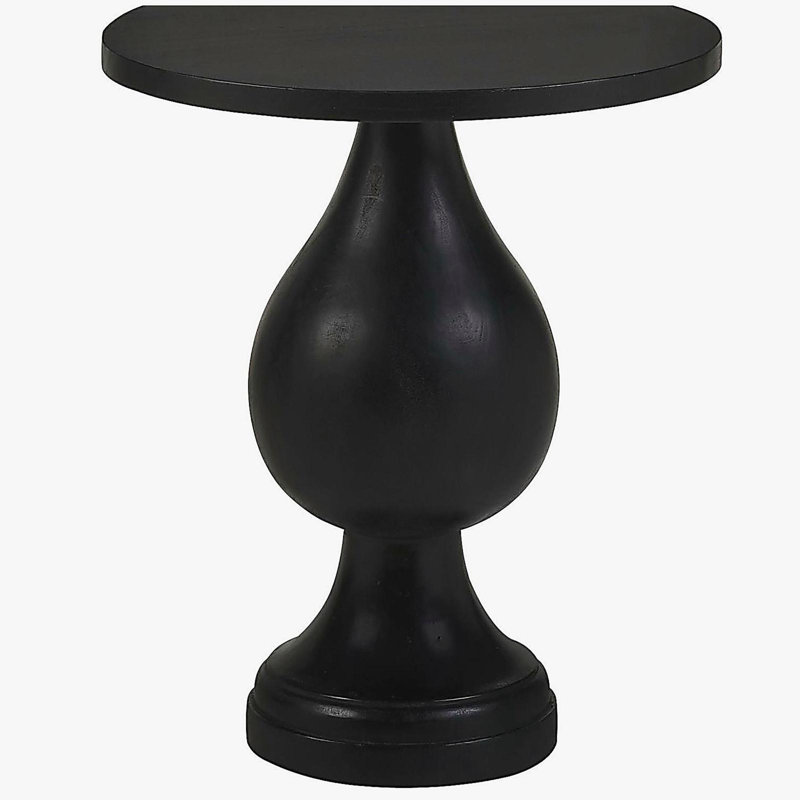Table d'appoint piédestal noir, Noir