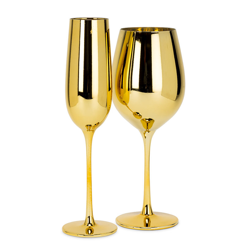 8oz. Flute Set, Gold