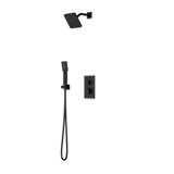 Trova Square Thermostatic Shower Trim Kit With Hand Held Shower Matte Black