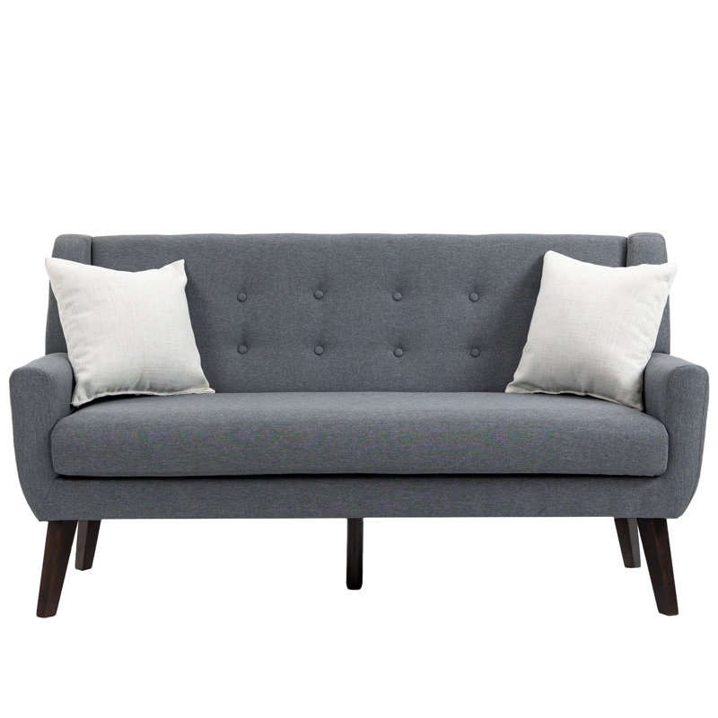Jaqueze 159.9Cm Square Arms Sofa, Grey