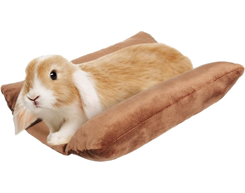 Tapis pour lapin 15,7 po x 14 po pour cage à lapin, Brun