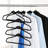 Lopp Plastic Velvet Hangers Non-Slip Heavy Duty Standard Hanger for Suit/Coat