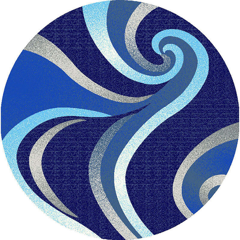 Mccampbell Performance Abstract Indoor Rug, Round 7'