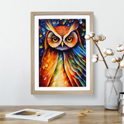 Portrait of a Long Eared Owl No.7 1 Piece Single Picture Frame Painting