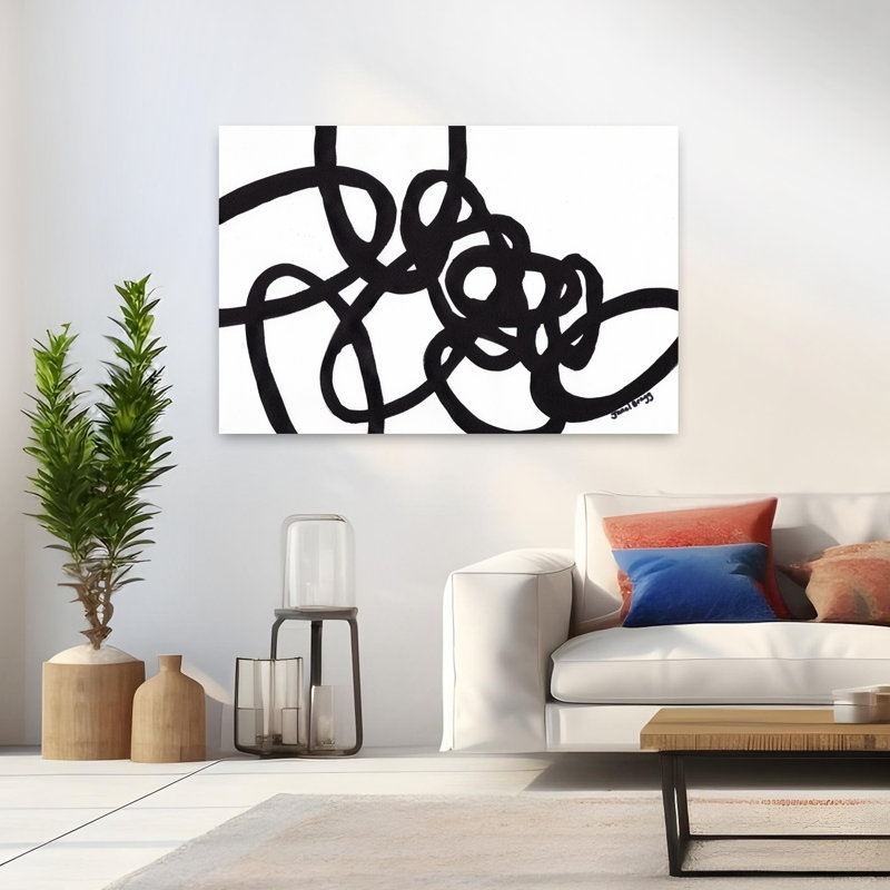 Art contemporain contemporain abstrait, H 32 po x l 48 po