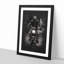 Motorbike Rider in Sepia - Picture Frame Graphic Art Print-56857186-56857187