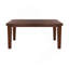 Table de salle à manger rectangulaire 1 pièce en chêne foncé avec rallonge de rangement en bois