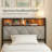 Platform Bed with Upholstered Adjustable Headboard, No Box Spring Needed-19539206-39824638