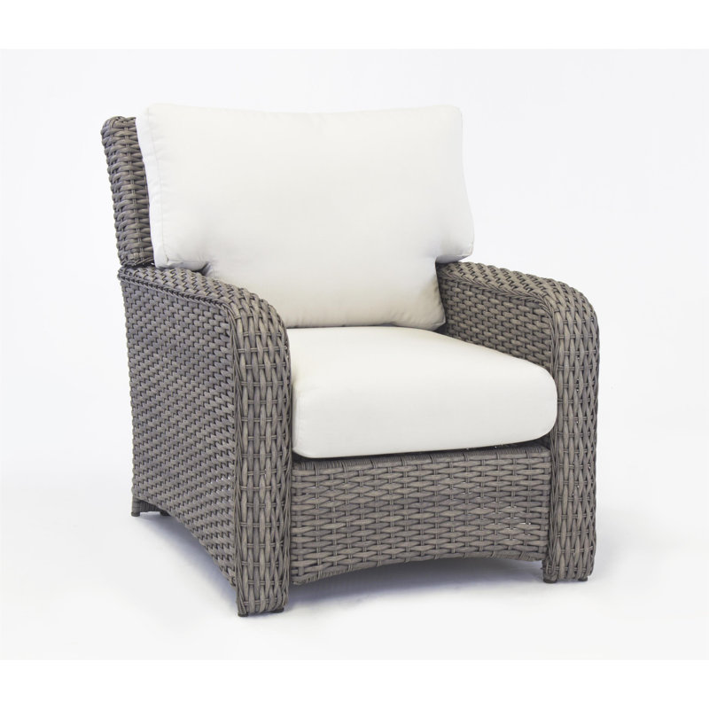 Chorio Metal Outdoor Lounge Chair , Sunbrella® Cushions Included, Stone, Cast Oasis Sunbrella® Plainweave