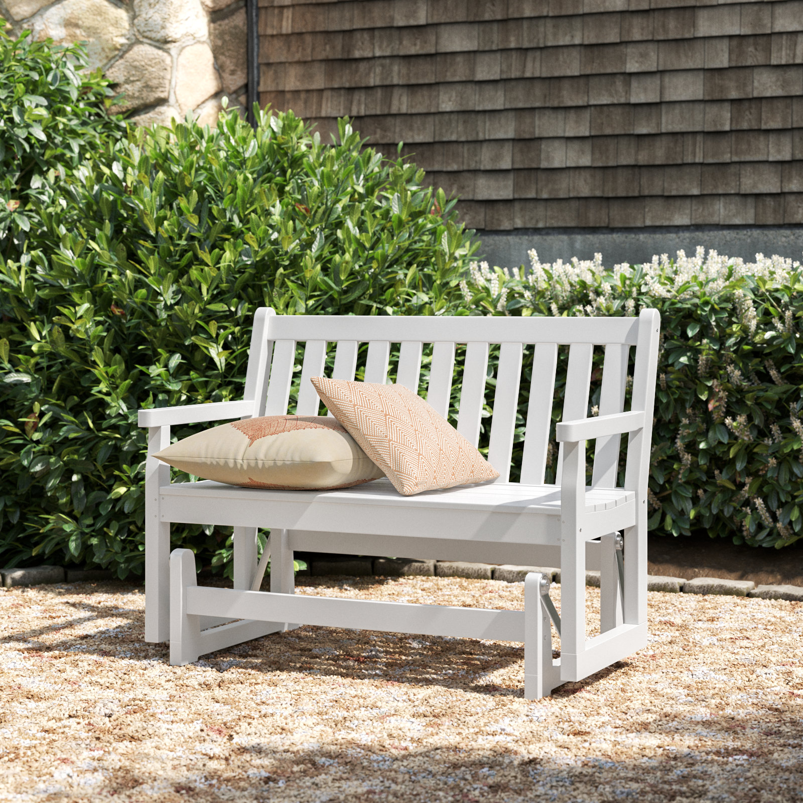 POLYWOOD Traditional Garden 48" Glider, White