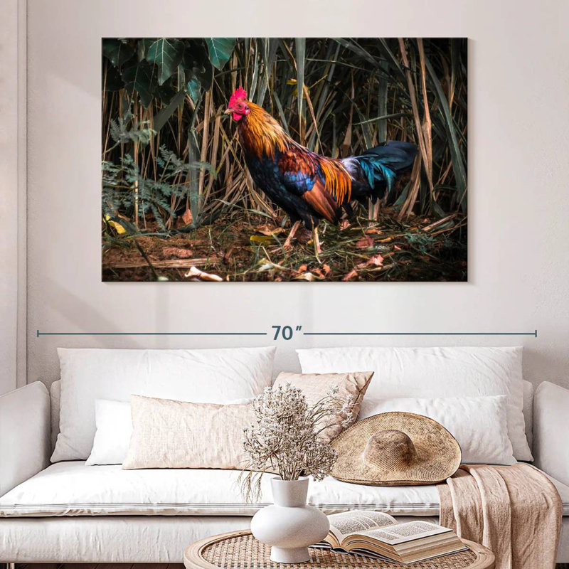 Brampt Lonely Kauai Rooster, 34" H x 51" W