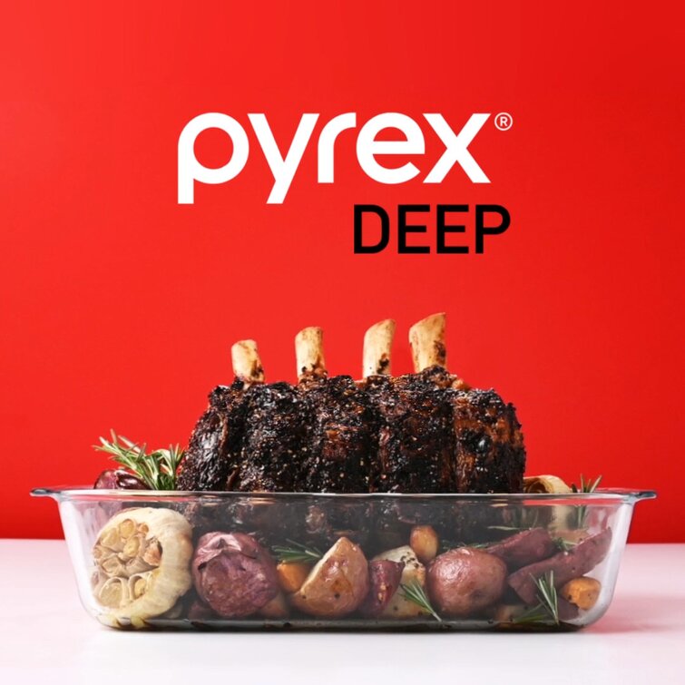 Pyrex Deep 4pc Glass Bakeware Set