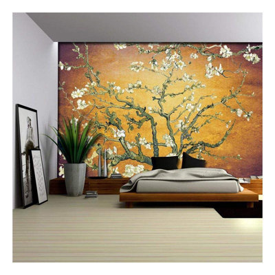 Almond Blossom Vincent Van Gogh, Floral Wall Mural, Vintage Boho Removable Contact Paper
