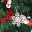 Ornements d'arbre de Noël en cristal décoratifs en forme de flocon de neige en métal de 4,1 pouces, 1 pièce
