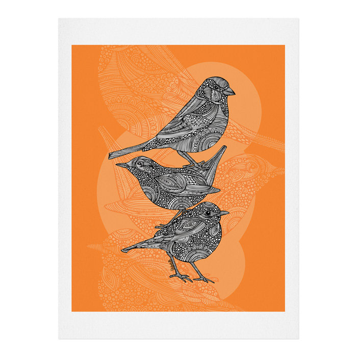 « 3 little oiseaux », impression, H 20 po x l 16 po x P 1 po