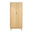 Armoire 31,89 pouces à 2 portes avec porte à panneau et panneau de porte en bois gaufré en PVC-375755483