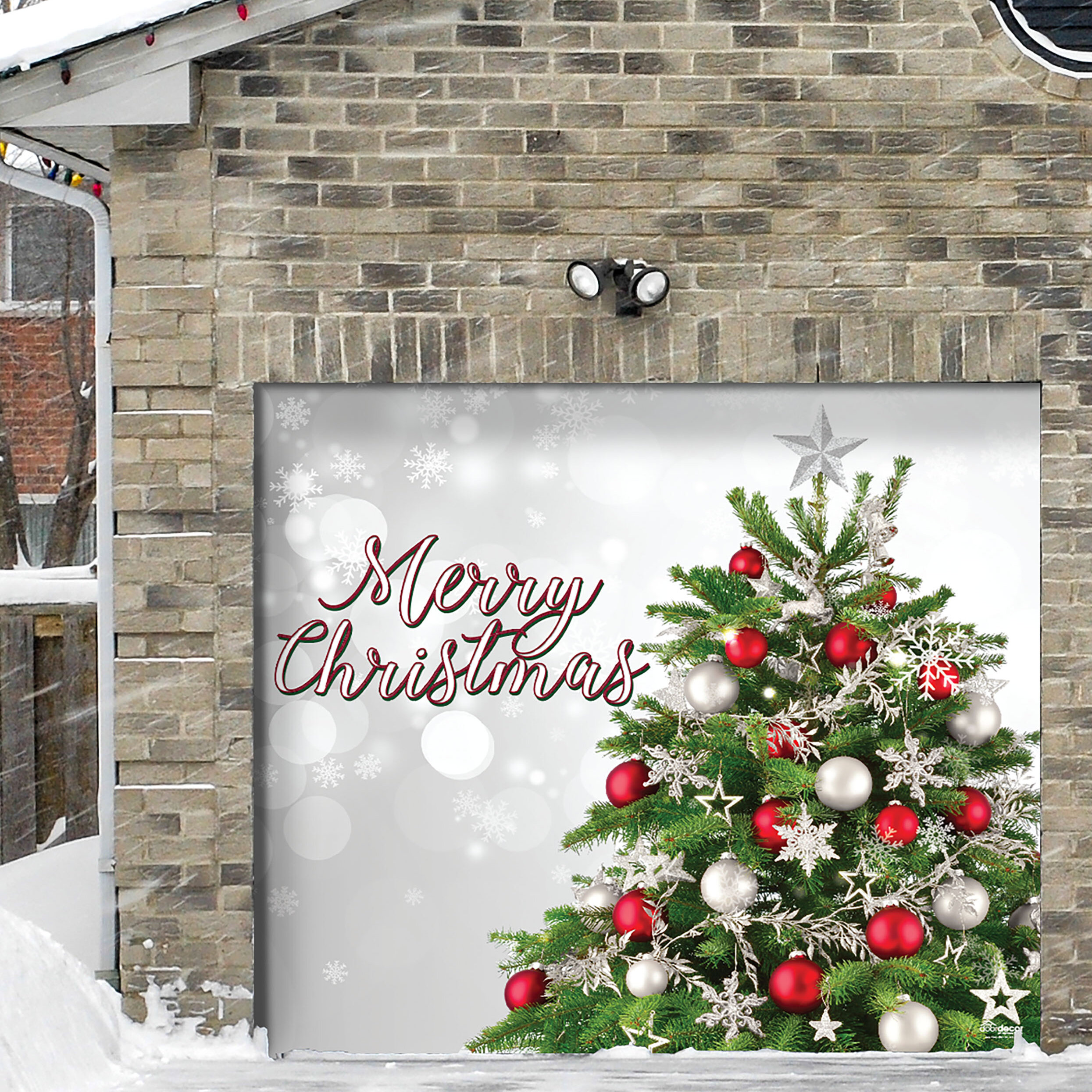 The Holiday Aisle® 12 Piece Snowman Face Garage Door Mural Set
