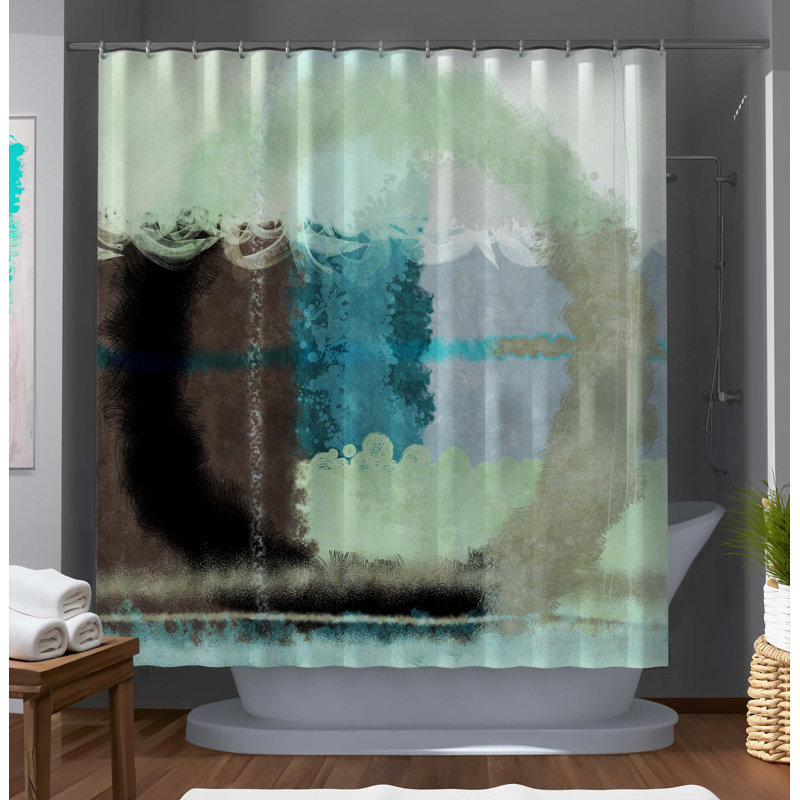 Rideau de douche abstrait Baleine